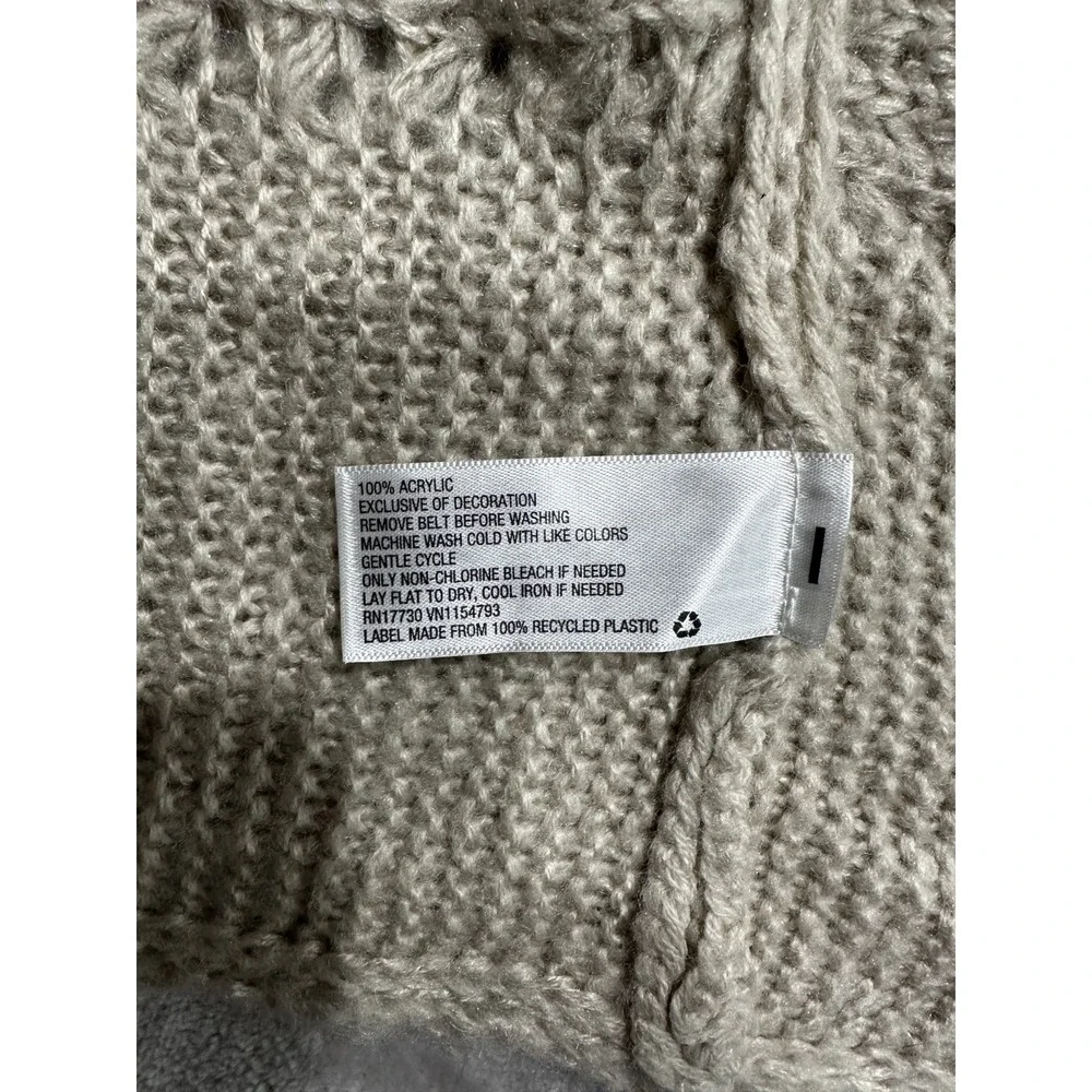 Knox Rose Open Sweater Vest Women's Size Medium Heavy Knit Belted New With‎ Tags
